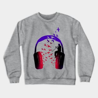 Headphone Music Trombone Crewneck Sweatshirt